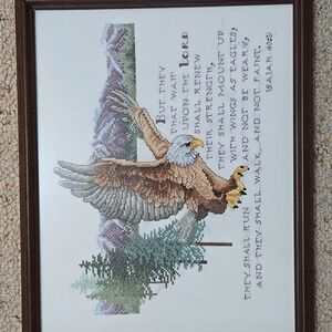 DESIGNS FOR NEEDLE WINGS OF EAGLE #114901 COUNTED CROSS STITCH FINISHED/FRAMED